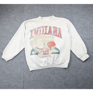 Vintage Indiana Hoosiers Sweatshirt Mens Large Basketball Sport Retro Streetwear